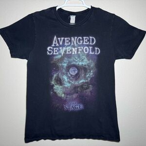 Avenged Sevenfold Space Skull T-Shirt Size Medium Black
